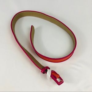 New Talbots Leather Belt Pink Orange Size L